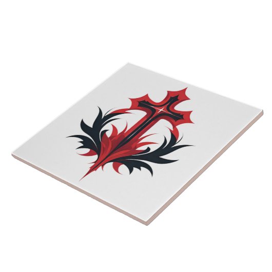 Rechte Flammen Fliese (Seite)