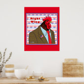 Rechte Flügelrolle Poster (Küche)