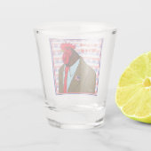 Rechte Flügelrolle Schnapsglas (Rückseite)