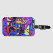 Rechte Gehirnhälfte Verlassen Moderne Kunst Gepäckanhänger (Vorderseite (Horizontal))