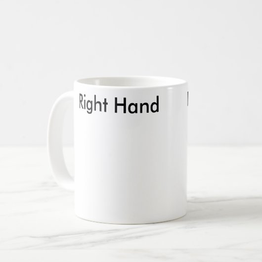 Rechte Hand. Links Hand. Links Hand. Rechte Hand Kaffeetasse (Vorderseite Links)
