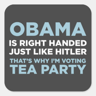 Rechte Hand Quadratischer Aufkleber