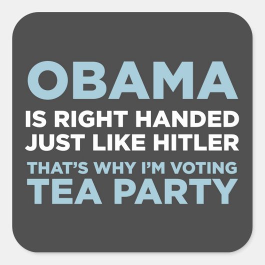 Rechte Hand Quadratischer Aufkleber (Vorderseite)