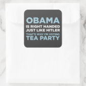 Rechte Hand Quadratischer Aufkleber (Tasche)