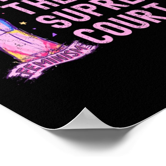 Rechte lassen den feministischen Protest des Obers Poster (Ecke)