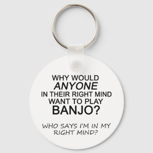 Rechte Mind Banjo Schlüsselanhänger