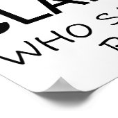 Rechte Mind Bass Klarinette Poster (Ecke)