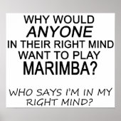 Rechte Mind Marimba Poster (Vorne)