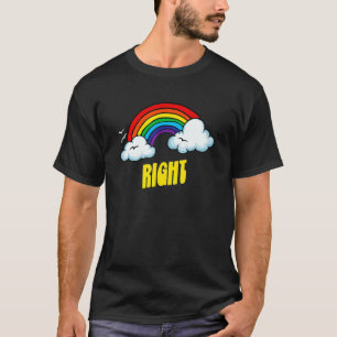 Rechte Niedliche Sarcastic Retro Vintag Rainbow T-Shirt