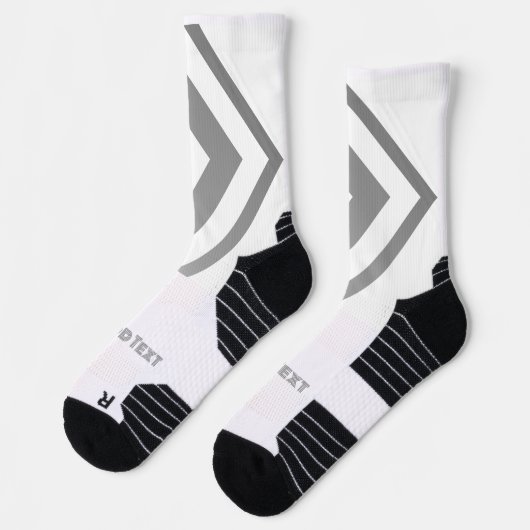 Rechte Pfeile mit Text hinzufügen druckt Super sty Socken (Links)