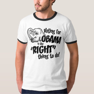 Rechte Sache-Wecker-T - Shirt AbstimmungObama