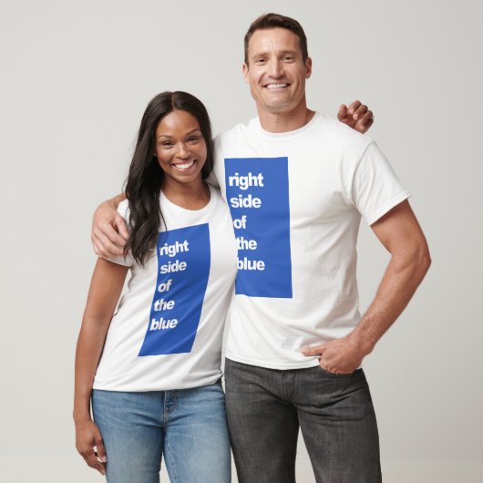 Rechte Seite des blauen Snooker-T - Shirt (Unisex)