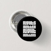 Rechte sind wichtig (Retroweiß) Button (Vorne & Hinten)