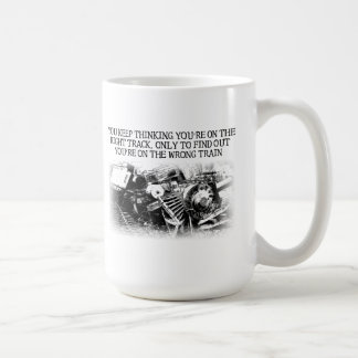 Rechte Spur falscher Zug Lustiger Becher Kaffeetasse