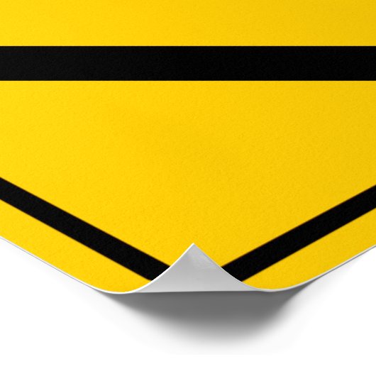 Rechte Straße endet Autobahnzeichen Poster (Ecke)