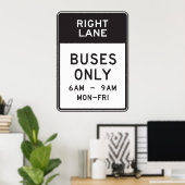 Rechte Straßenbahnen nur signieren Poster (Heimbüro)