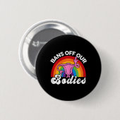 Rechte verbieten unsere Körper Uterus Middle Finge Button (Vorne & Hinten)