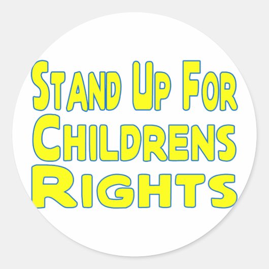 Rechte von Kindern Runder Aufkleber (Vorderseite)
