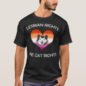 Rechte von Lesben sind Rechte auf Katzen T-Shirt (Vorderseite)