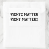 Rechte wichtig Grunge Rechteckiger Aufkleber (Tasche)