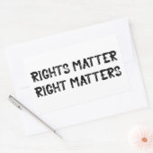 Rechte wichtig Grunge Rechteckiger Aufkleber (Umschlag)