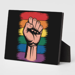 Rechte zur Unterstützung von LGBTQ durch Rainbow P Fotoplatte