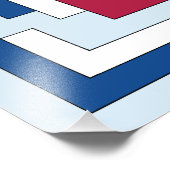 Rechteck Abstrakt in Rot, Weiß und Blau Fotodruck (Ecke)