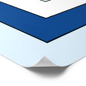 Rechteck Abstrakt in Rot, Weiß und Blau Poster (Ecke)