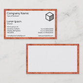 Rechteck - Aufdruck von Blume Visitenkarte (Vorne/Hinten)