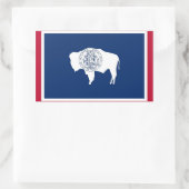 Rechteck-Aufkleber mit der Flagge des Wyoming Rechteckiger Aufkleber (Tasche)