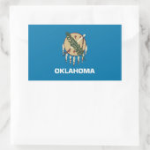 Rechteck Aufkleber mit der Flagge von Oklahoma, US (Tasche)