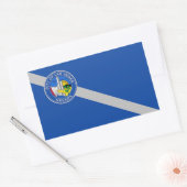 Rechteck Aufkleber mit Fahne von Las Vegas, USA. (Umschlag)