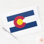 Rechteck Aufkleber mit Flag von Colorado, USA (Umschlag)
