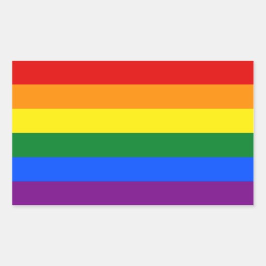 Rechteck-Aufkleber mit Flagge für LGBT Rechteckiger Aufkleber (Vorderseite)
