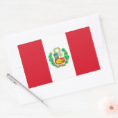 Rechteck-Aufkleber mit Flagge Perus Rechteckiger Aufkleber (Umschlag)