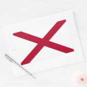 Rechteck Aufkleber mit Flagge von Alabama, USA. (Umschlag)
