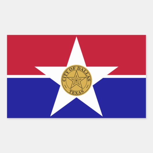 Rechteck-Aufkleber mit Flagge von Dallas Rechteckiger Aufkleber (Vorderseite)