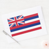 Rechteck Aufkleber mit Flagge von Hawaii, USA (Umschlag)