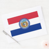 Rechteck Aufkleber mit Flagge von Missouri, USA (Umschlag)