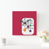 Rechteck aus dem Mittelalter Quadratische Wanduhr (Zuhause)