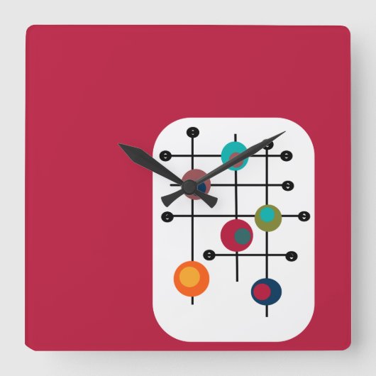 Rechteck aus dem Mittelalter Quadratische Wanduhr (Vorderseite)