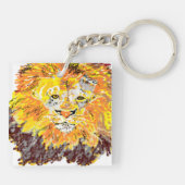 Rechteck (beidseitig) Schlüsselanhänger (Rückseite)