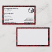 Rechteck - Blasen in Rot Visitenkarte (Vorne/Hinten)
