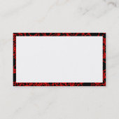 Rechteck - Blasen in Rot Visitenkarte (Rückseite)