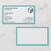Rechteck - Blau und Grün Visitenkarte (Vorne/Hinten)
