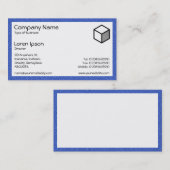 Rechteck - Blauer Kunststoff Visitenkarte (Vorne/Hinten)