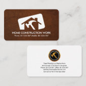 Rechteck-Box Holz-Zuhause Visitenkarte (Vorne/Hinten)