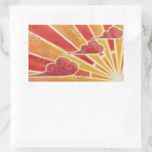 Rechteck der Aufkleber (Tasche)