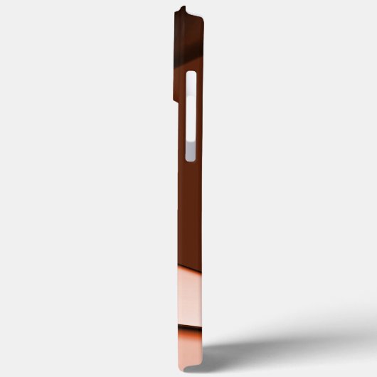 Rechteck der beigen Trapeze unter dunkelbraunem Bl Case-Mate iPhone Hülle (Rückseite / Links)