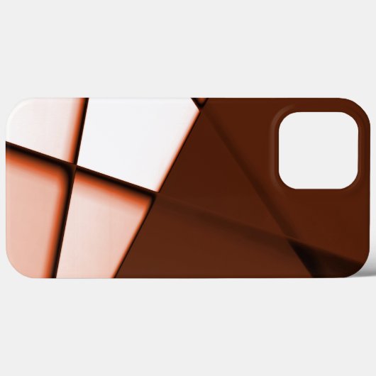 Rechteck der beigen Trapeze unter dunkelbraunem Bl Case-Mate iPhone Hülle (Rückseite (Horizontal))